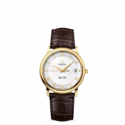 Omega De Ville Prestige Quartz 34.4 Yellow Gold / Silver 4610.32.02 (46103202)
